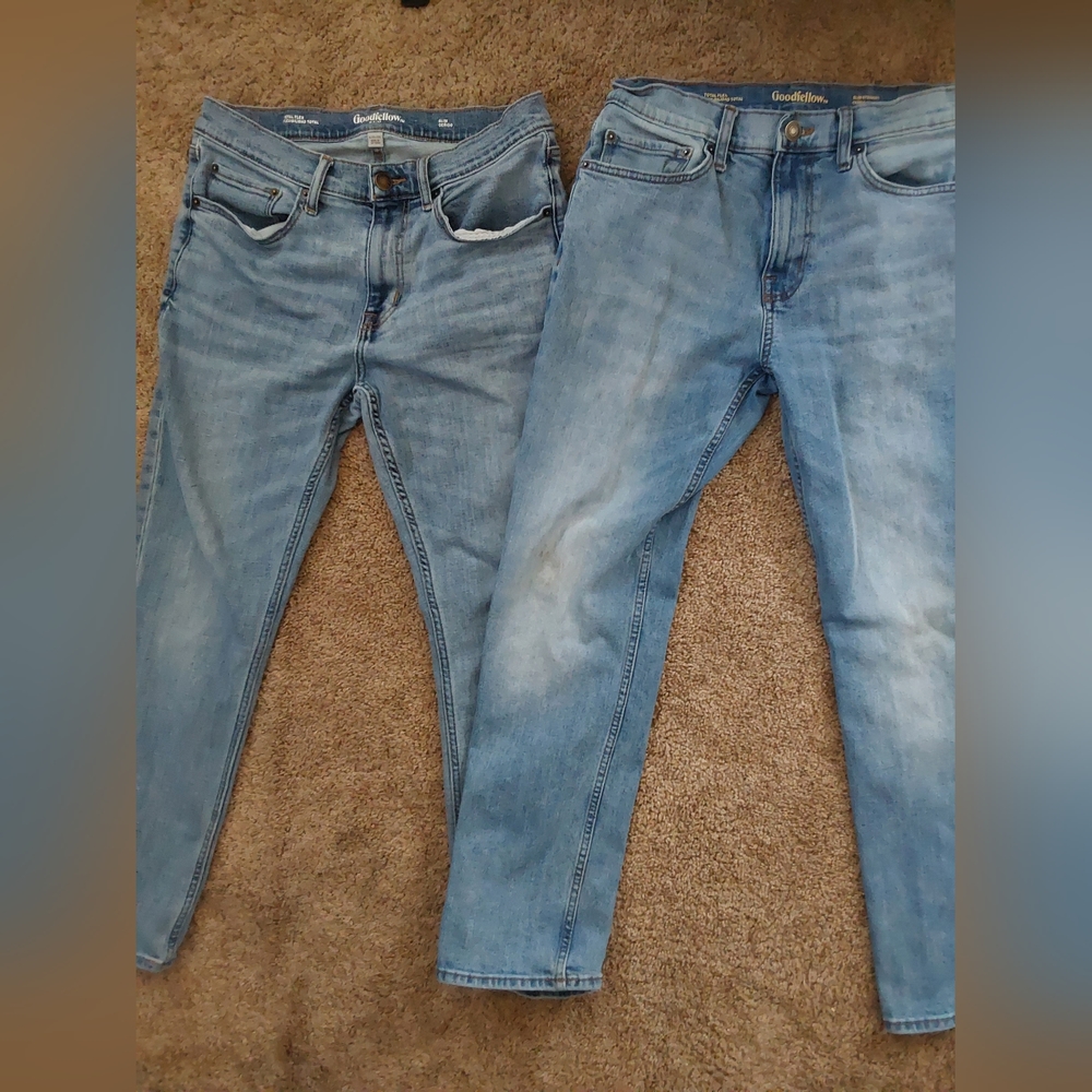 2 Pairs Goodfellow Men's Denim Jeans Size 32Wx30L Slim